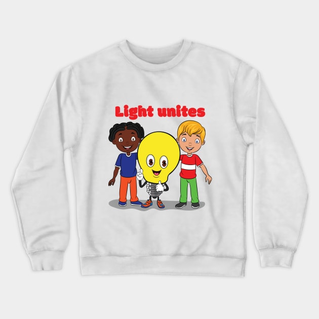 Light Unites Crewneck Sweatshirt by Coco Graphics